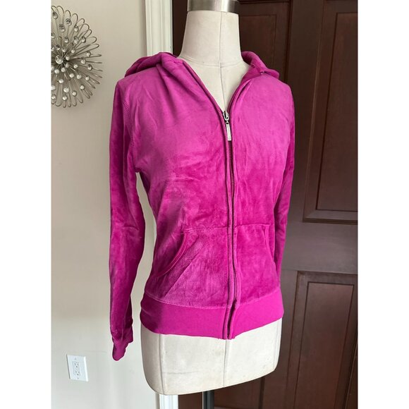 Zenana Outfitters hot pink velour zip hoodie and matching pants S/M - Picture 9 of 9